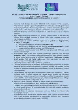 Legimi w Łomży znika szybko - 1 kwietnia rusza kolejna pula kodów